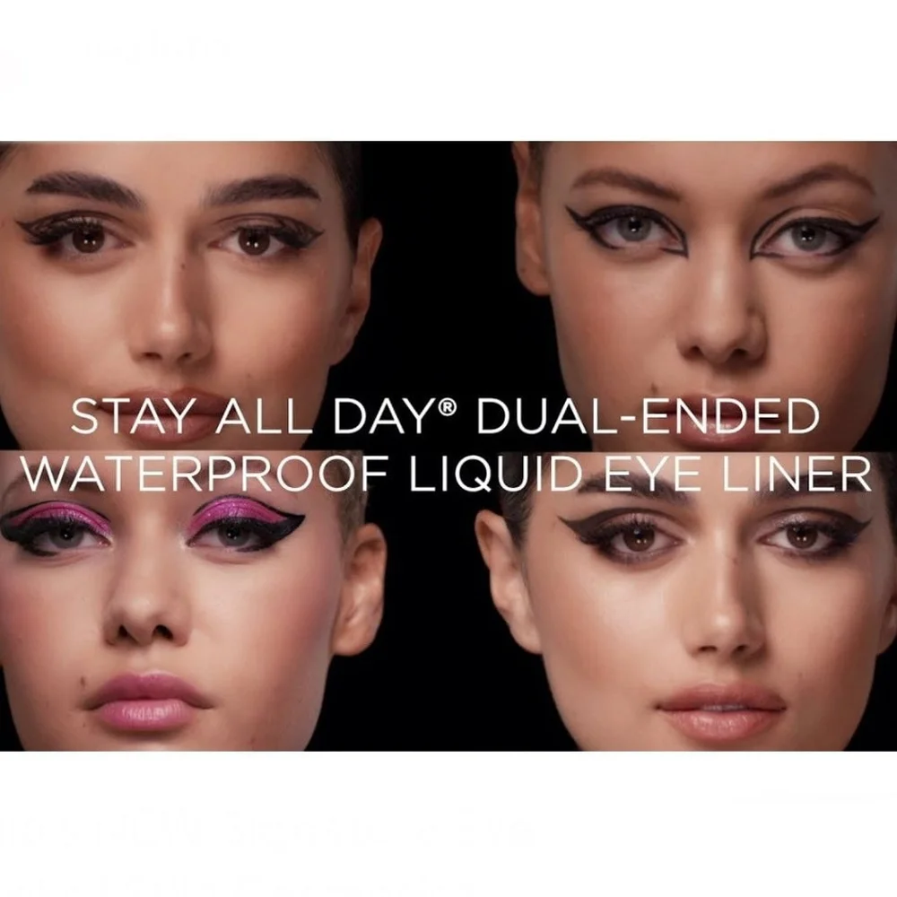 MAI TAI and INTENSE BLACK NIB Stila Stay All Day Dual Ended Liquid Eyeliner